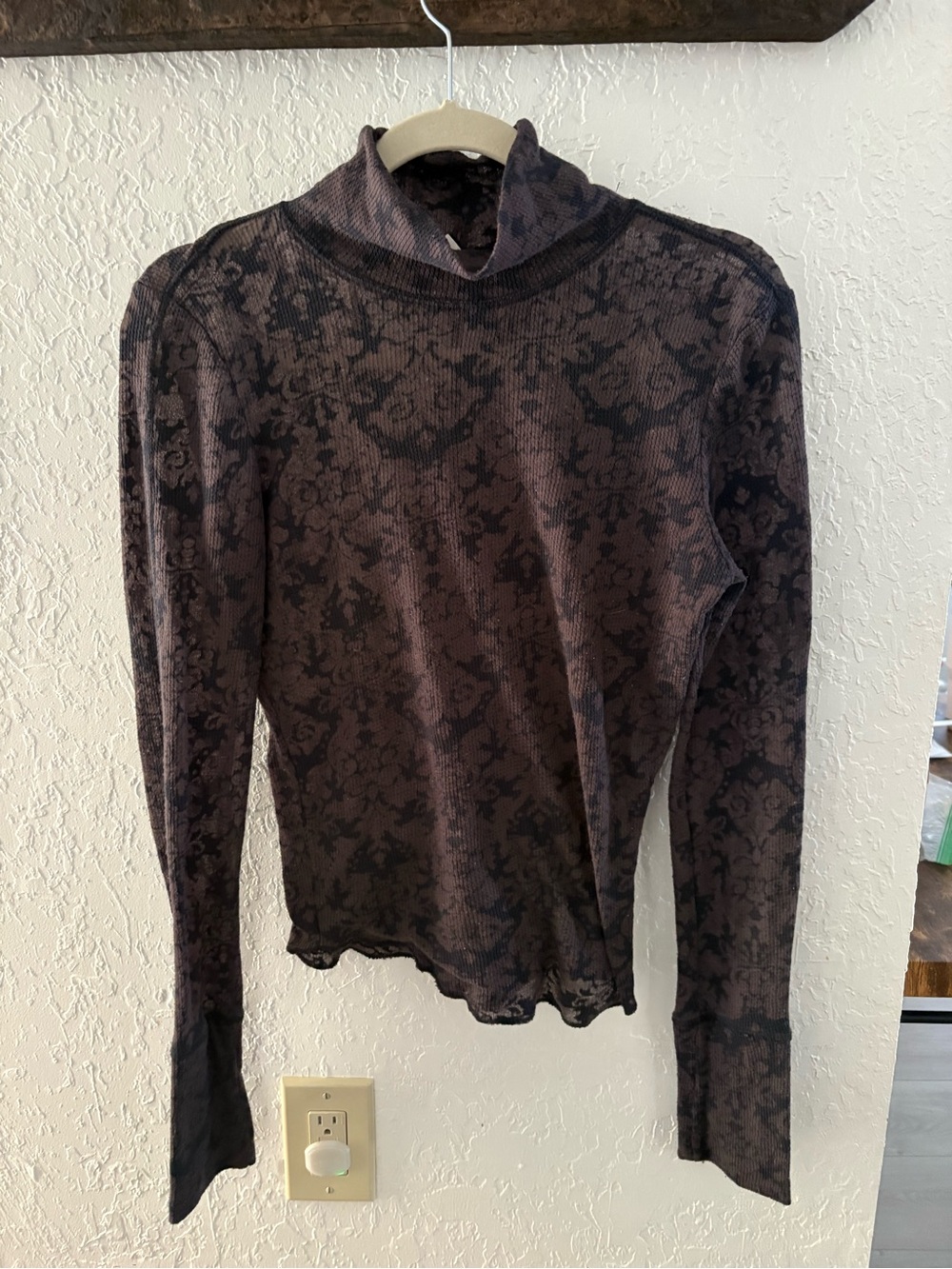 Free People intimately floral purple and black